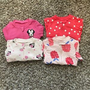 Baby girl sleep and play onesie